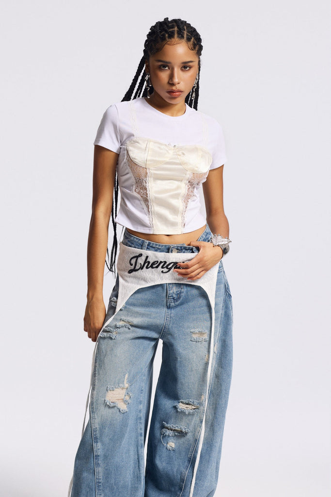 Stylish beautiful dress | Mae Cutout Mesh T Shirt - Ideal for special occasions