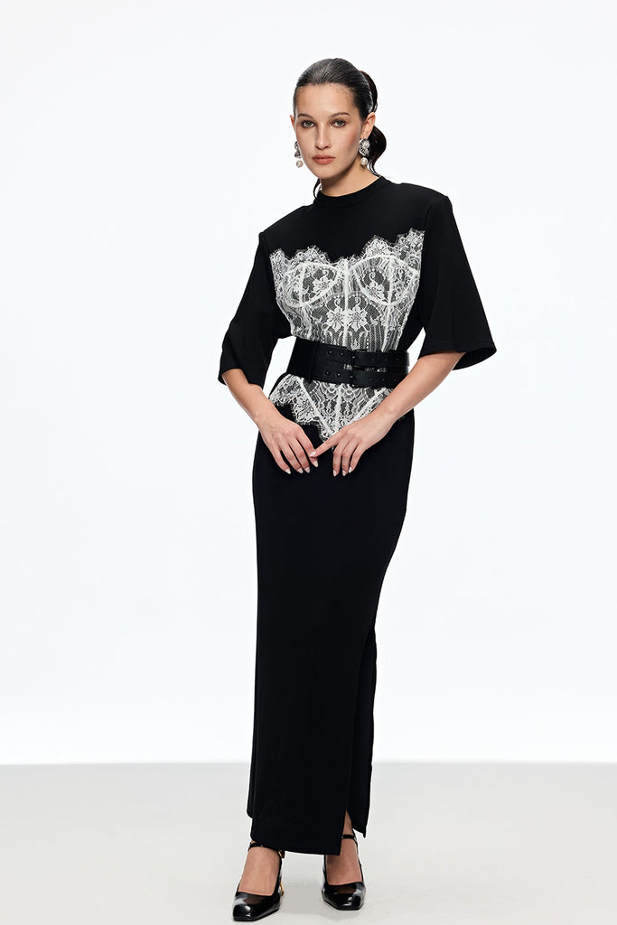 Stylish beautiful dress | Mae Lace Buckle Split Maxi Dress - Ideal for special occasions