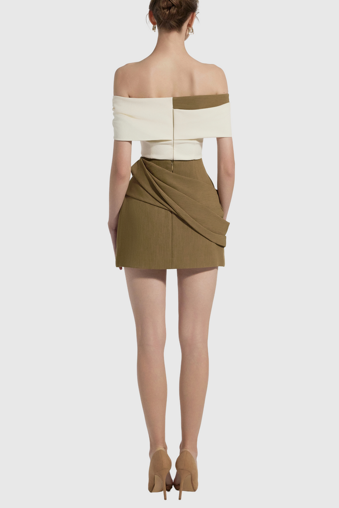 Stylish beautiful dress | Maely Off Shoulder Ruched Mini Dress - Ideal for special occasions