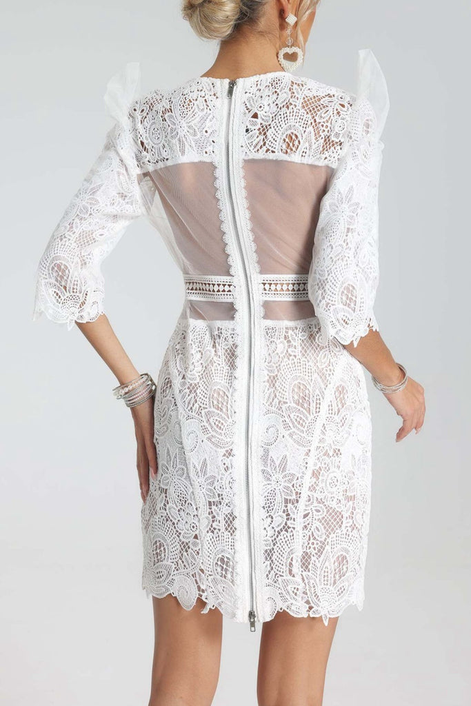 Shop  red dress - Perfect for special occasions | Magnolia Lace-embroidered Mini Dress