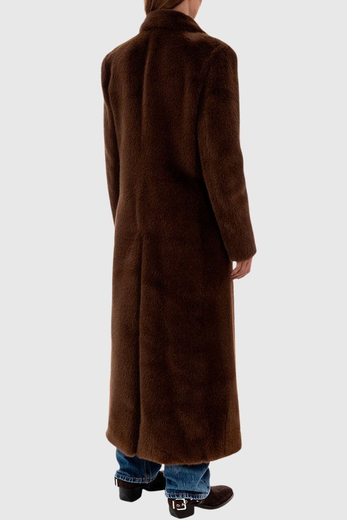 Shop  beautiful dress - Perfect for special occasions | harriet Faux Fur Floral Brooch Coat