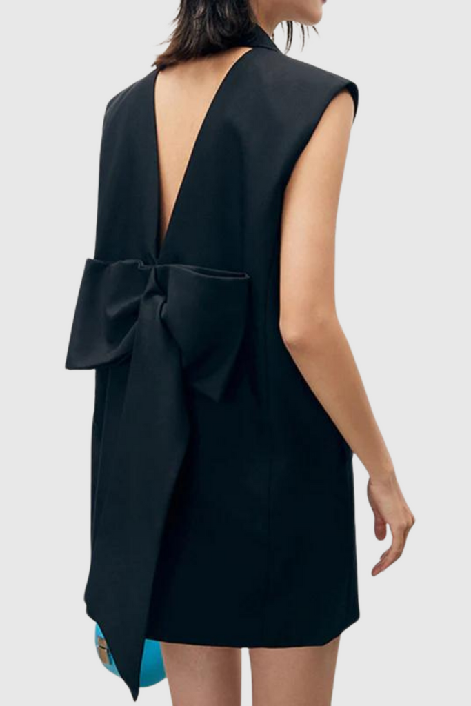 Matida Bow Backless Suit Vest Dress - Stylish beautiful dress for special occasions | Buy Online