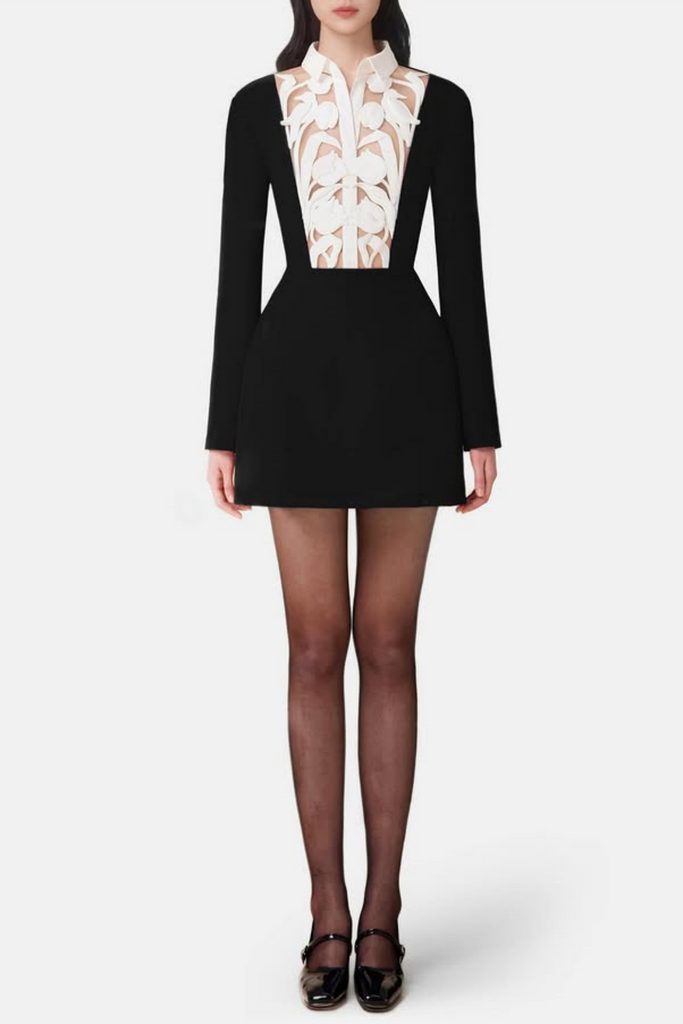 Shop  black dress - Perfect for special occasions | Mayena Floral Cutout Mini Dress - Black