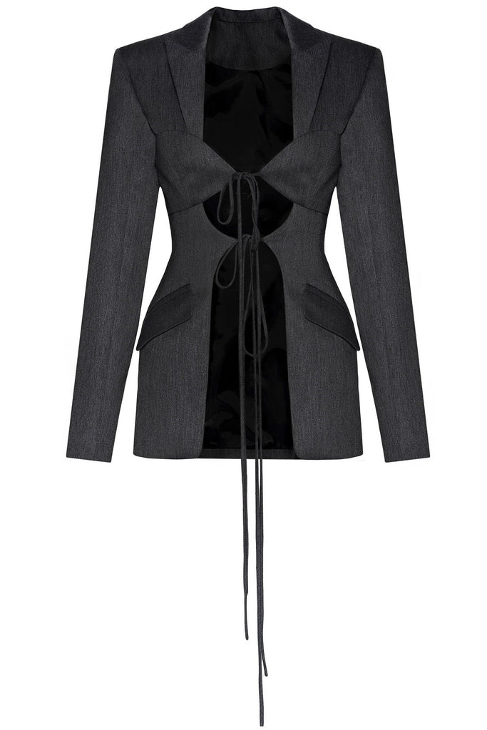 Megan Lace Up Cutout Blazer - Stylish beautiful dress for special occasions | Buy Online