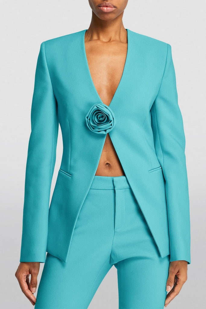 Shop  beautiful dress - Perfect for special occasions | Minya Rose-embellished Collarless Blazer Set