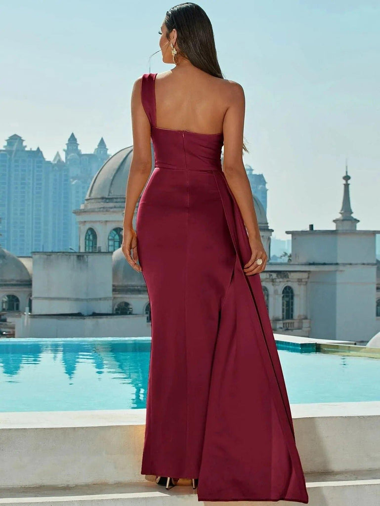 Stylish beautiful dress | Draping Maxi Prom Dress - Ideal for special occasions