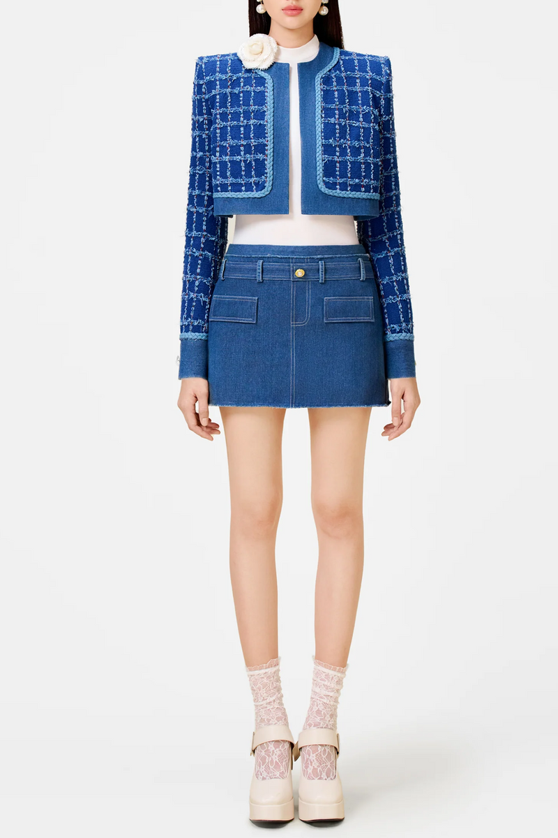 Mobey Denim Tweed Jacket Ellalabel