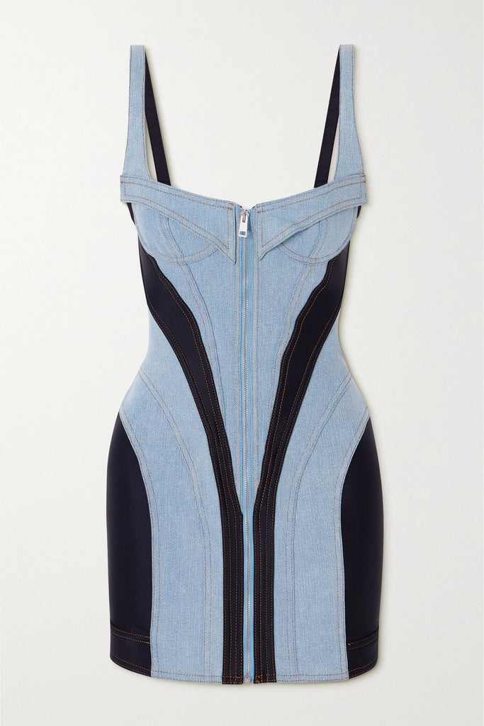 Shop  beautiful dress - Perfect for special occasions | Morgan Panelled Denim Mini Dress