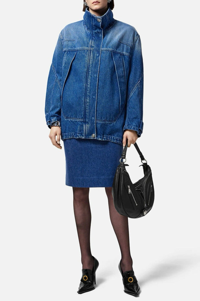 Naoko Denim Parka Jacket - Stylish beautiful dress for special occasions | Buy Online