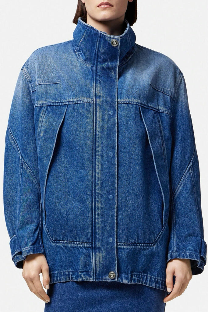 Naoko Denim Parka Jacket - Stylish beautiful dress for special occasions | Buy Online