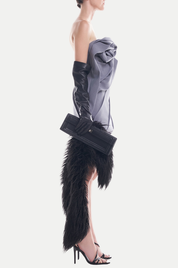 Stylish beautiful dress | Naylor Floral Strapless Mini Dress - Grey - Ideal for special occasions