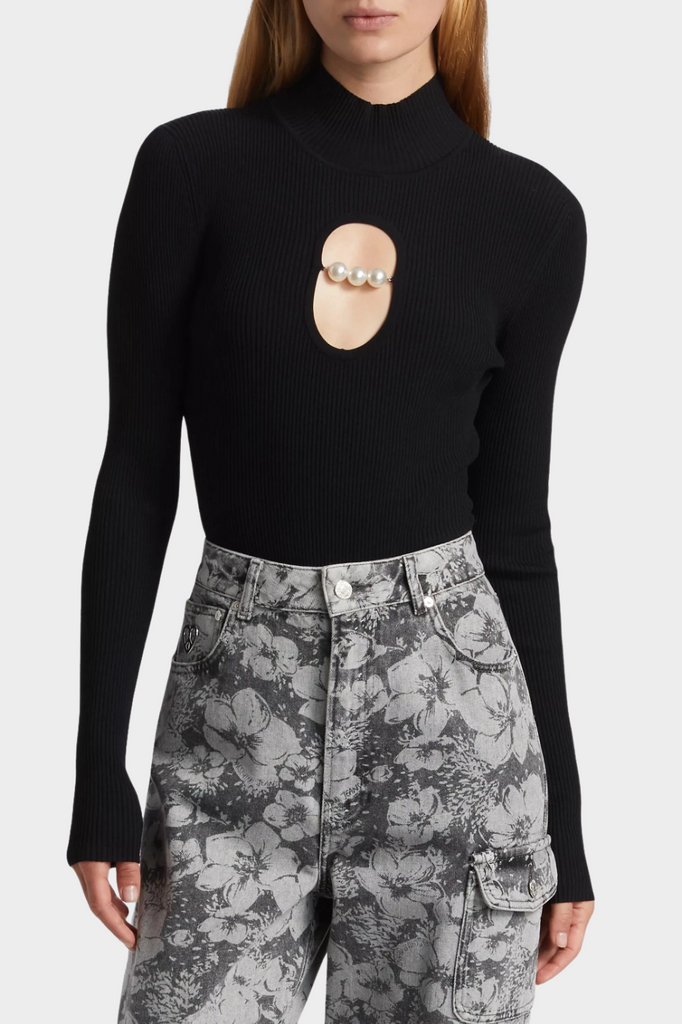 Nerissa Pearl Cutout Bodysuit - Stylish beautiful dress for special occasions | Buy Online