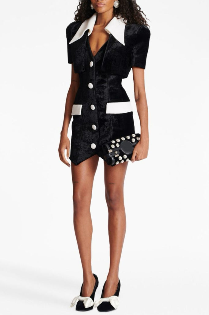 Shop  beautiful dress - Perfect for special occasions | Nia Velvet V-neck Mini Dress