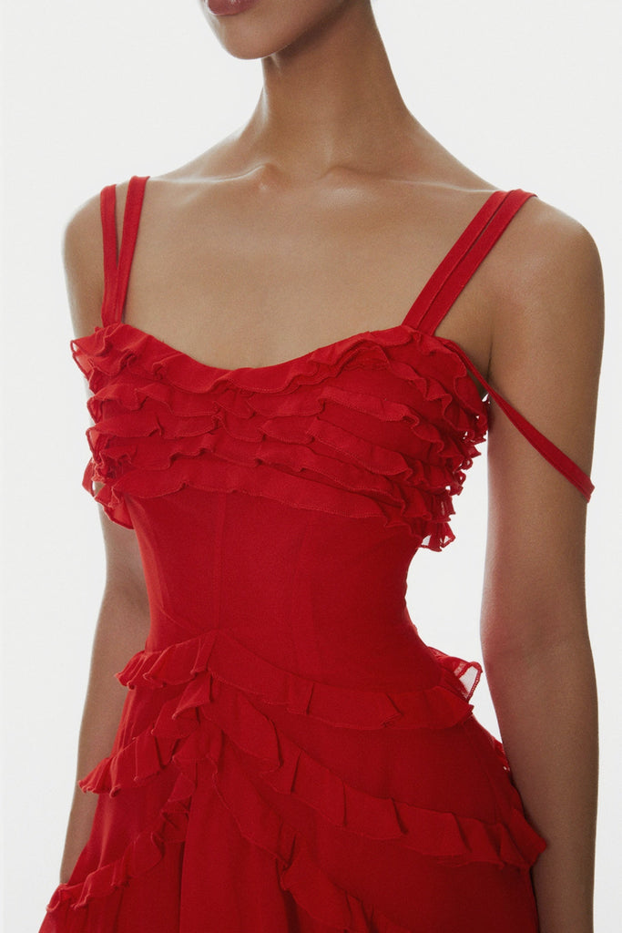 Shop  beautiful dress - Perfect for special occasions | Nirva Off Shoulder Ruffle Mini Dress - Wine