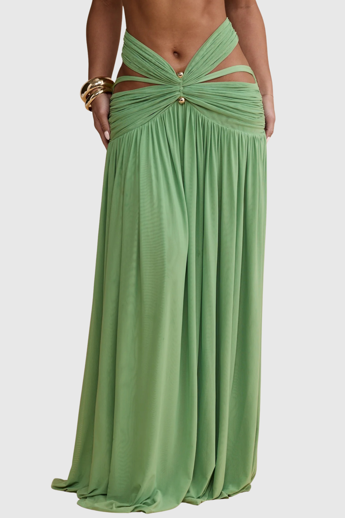 Nirvana  Halter Top & Maxi Skirt Set - Green