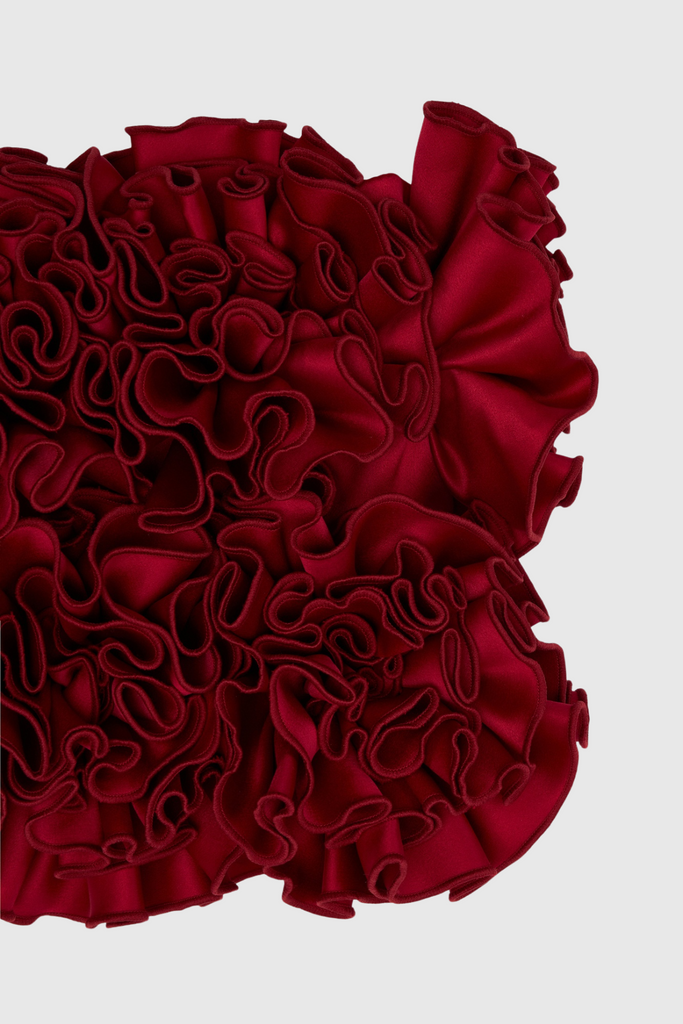 Nuala Floral Applique Skirt - Red - Stylish red dress for special occasions | Buy Online