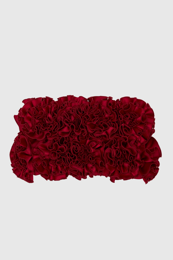 Nuala Floral Applique Skirt - Red - Stylish red dress for special occasions | Buy Online