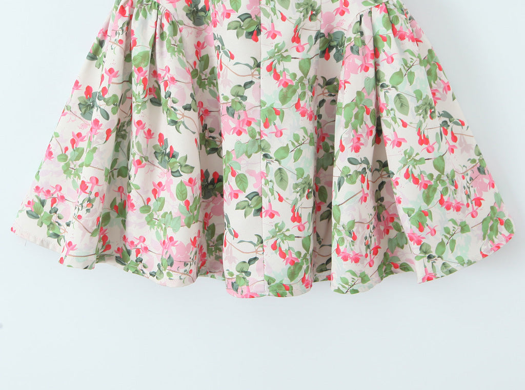 Plunge Neck Floral Mini Dress - Stylish beautiful dress for special occasions | Buy Online