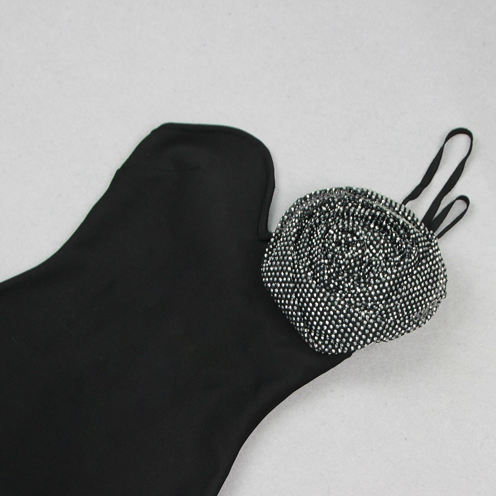 Shop  beautiful dress - Perfect for special occasions | CRYSTAL FLOWER LACE UP BANDAGE DRESS