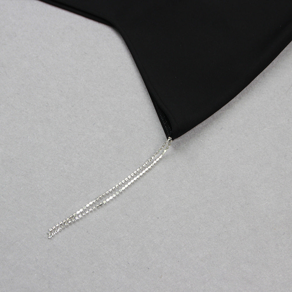 Shop  beautiful dress - Perfect for special occasions | CRYSTAL FLOWER LACE UP BANDAGE DRESS