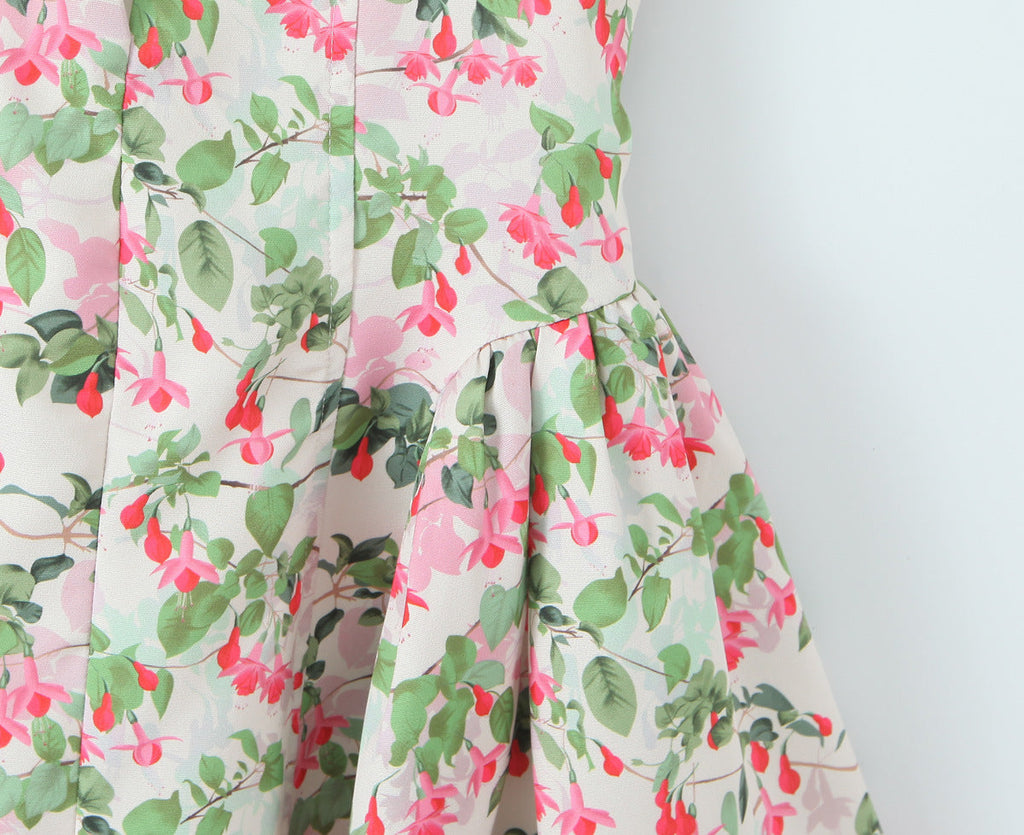 Plunge Neck Floral Mini Dress - Stylish beautiful dress for special occasions | Buy Online