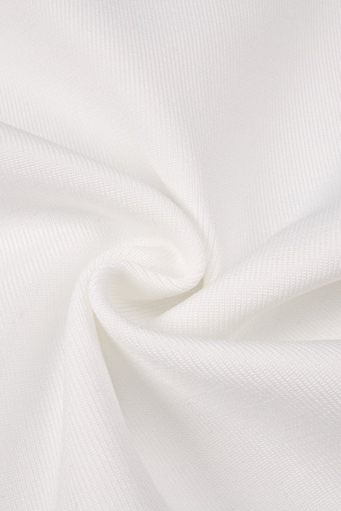 Stylish white dress | edith High elastic long hip maxi dress in white - Ideal for special occasions