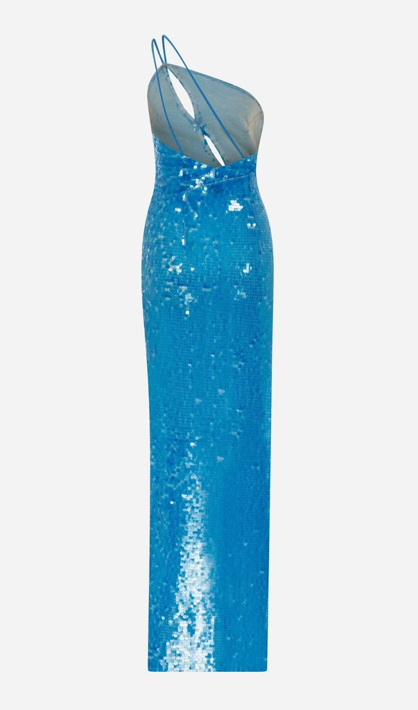 ONE SHOULDER SEQUIN MAXI DRESS - Stylish beautiful dress for special occasions | Buy Online