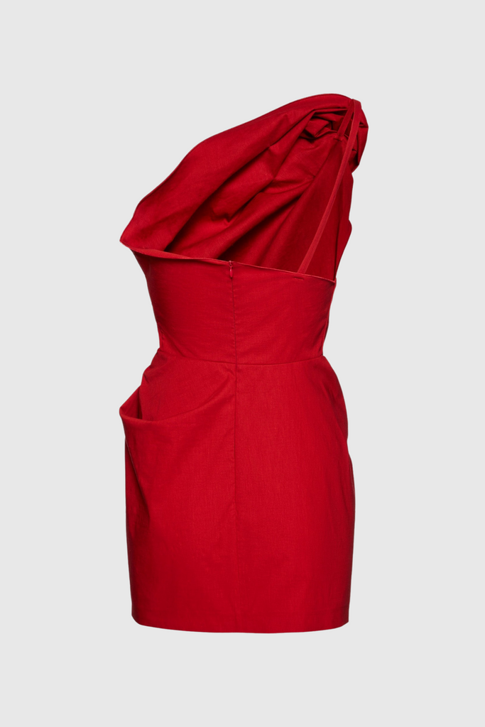 Oayena Floral Appliqué One Shoulder Mini Dress - Stylish beautiful dress for special occasions | Buy Online