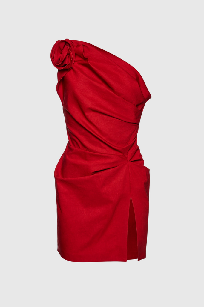 Stylish beautiful dress | Oayena Floral Appliqué One Shoulder Mini Dress - Ideal for special occasions