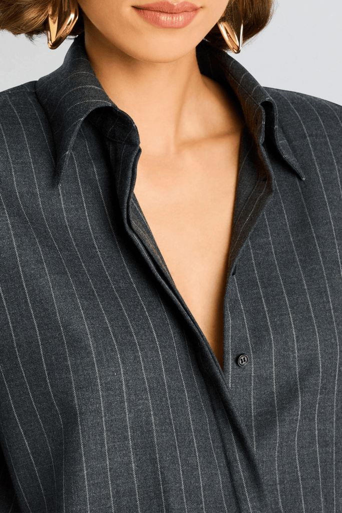 Stylish beautiful dress | Ochre Stripe Mini Shirt Dress - Ideal for special occasions