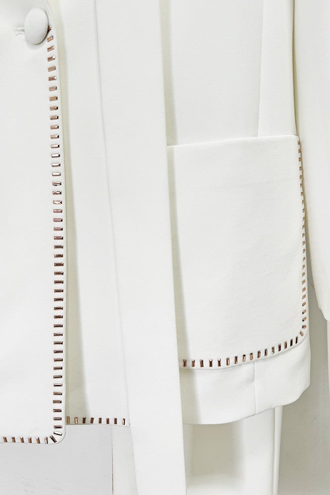 Ophelia Scarf-Detailed Blazer Set - Stylish beautiful dress for special occasions | Buy Online