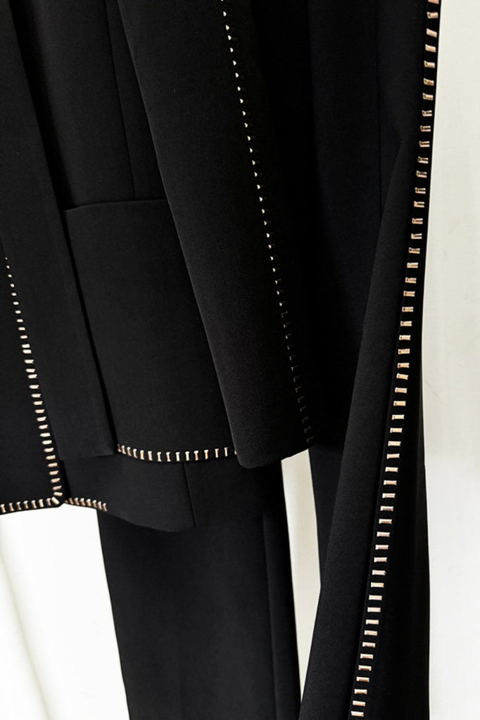 Ophelia Scarf-Detailed Blazer Set - Stylish beautiful dress for special occasions | Buy Online