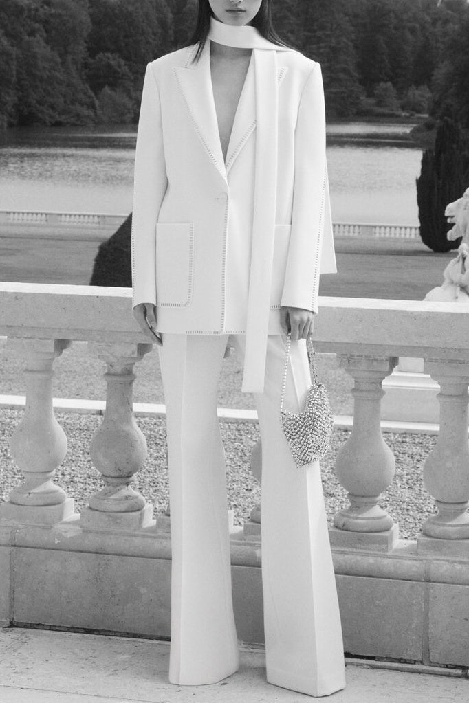 Ophelia Scarf-Detailed Blazer Set - Stylish beautiful dress for special occasions | Buy Online