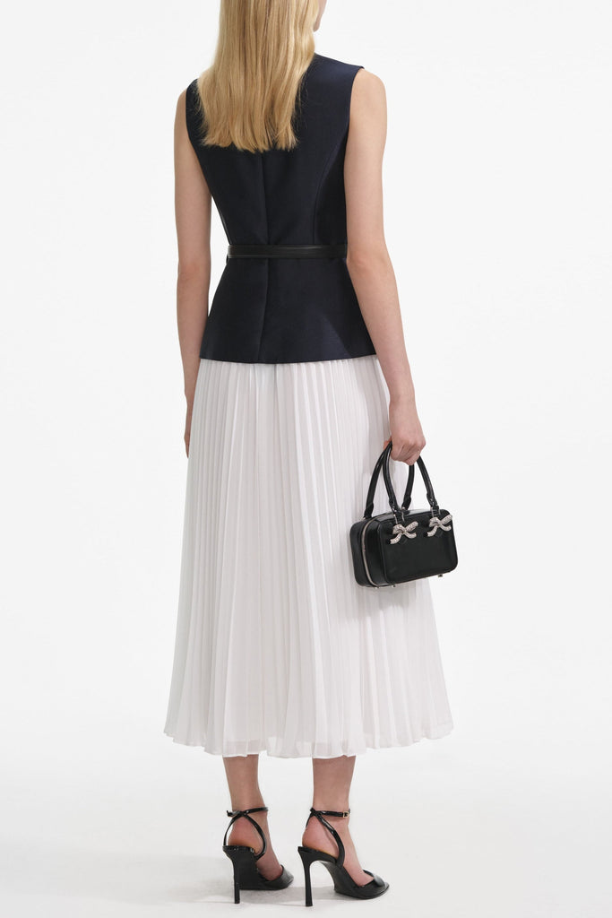 Shop  beautiful dress - Perfect for special occasions | Marcos Navy Taffeta Midi Dress