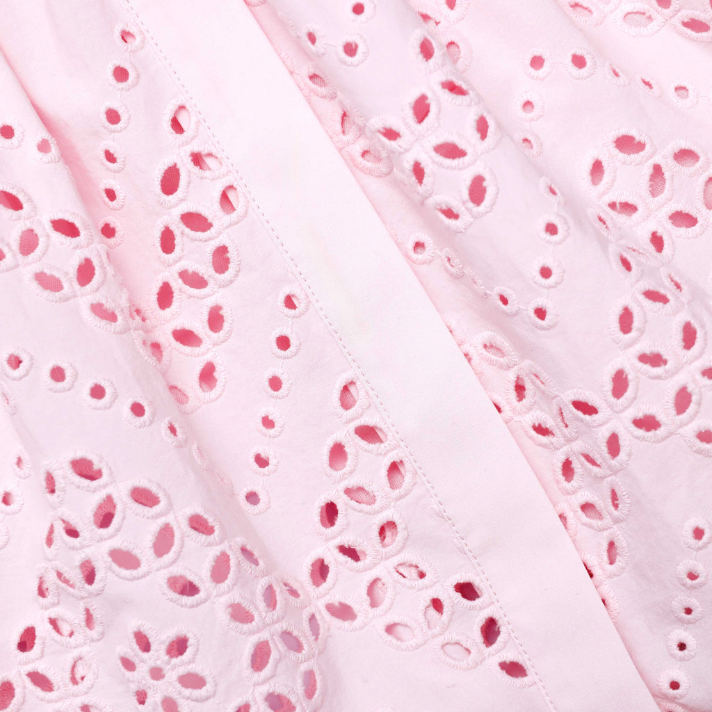 Shop  pink dress - Perfect for special occasions | cheryl Pink Cotton Broderie Mini Dress