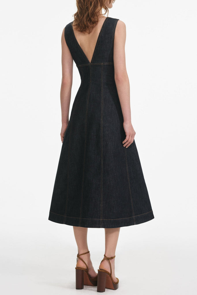 Shop  beautiful dress - Perfect for special occasions | sally Indigo Denim Midi Dress