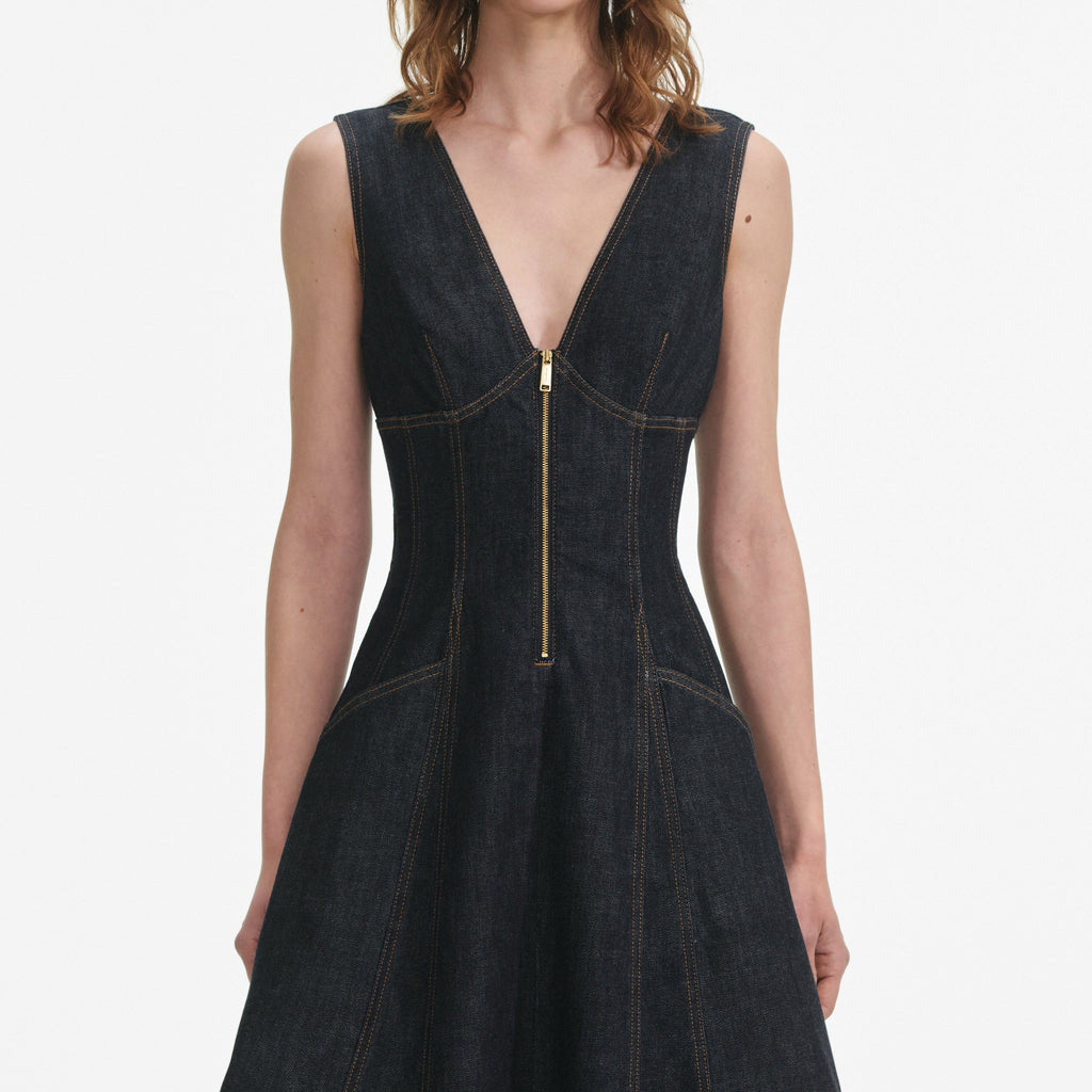 Shop  beautiful dress - Perfect for special occasions | sally Indigo Denim Midi Dress