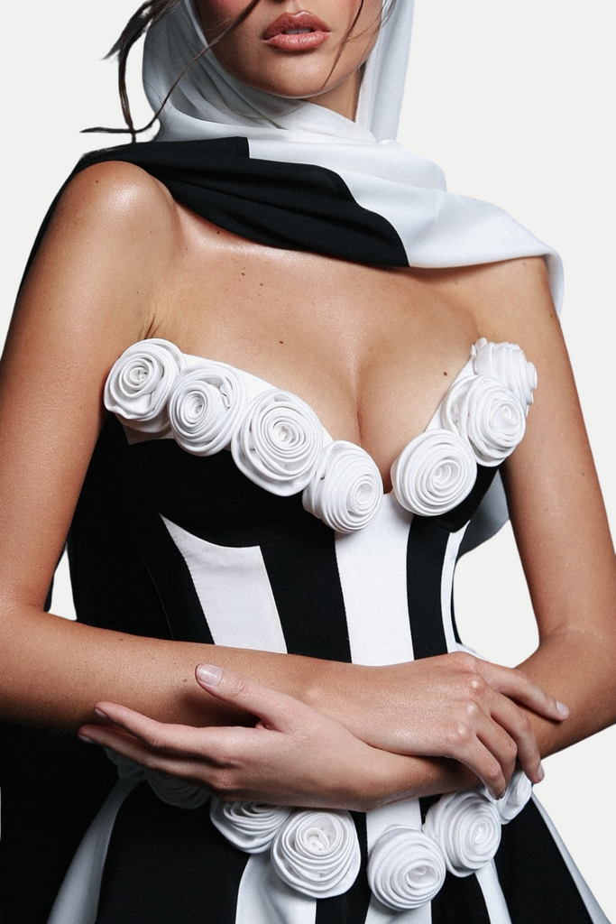 Paitlyn Floral Strapless Mini Bandage Dress - Stylish beautiful dress for special occasions | Buy Online