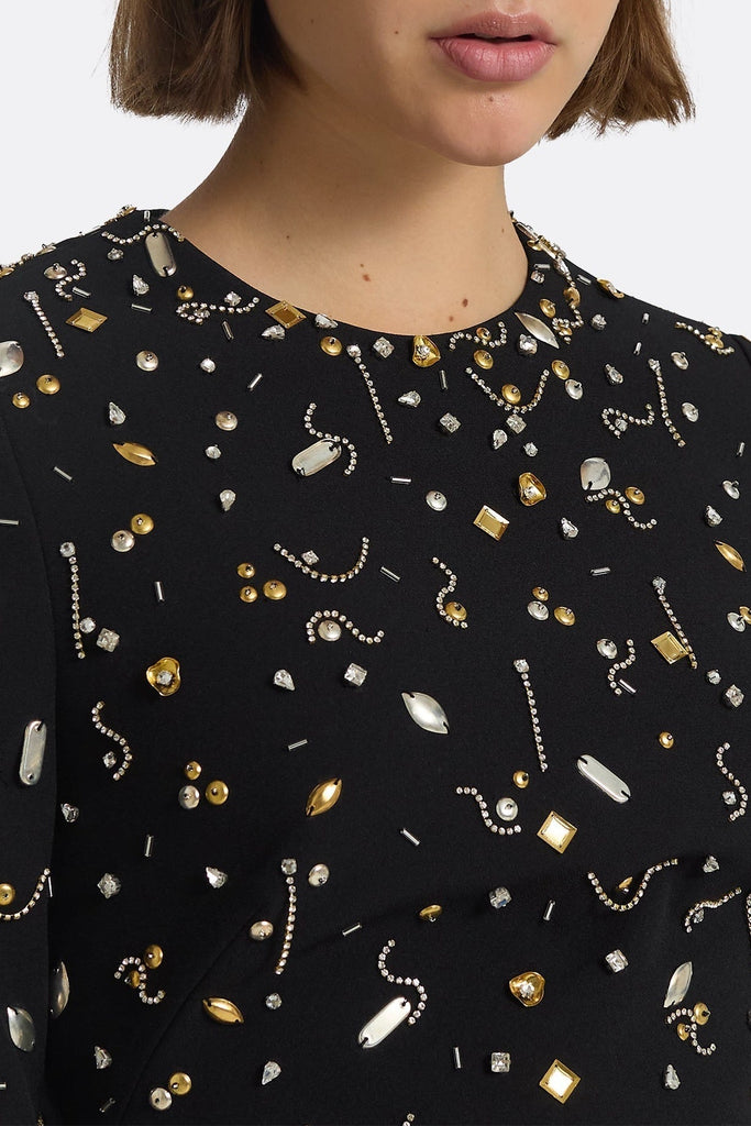 Shop  beautiful dress - Perfect for special occasions | Pamaria Diamante Embroidery Mini Dress