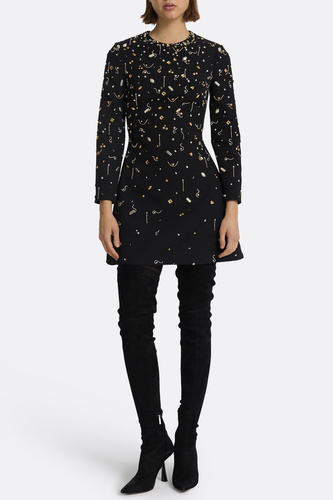 Stylish beautiful dress | Pamaria Diamante Embroidery Mini Dress - Ideal for special occasions