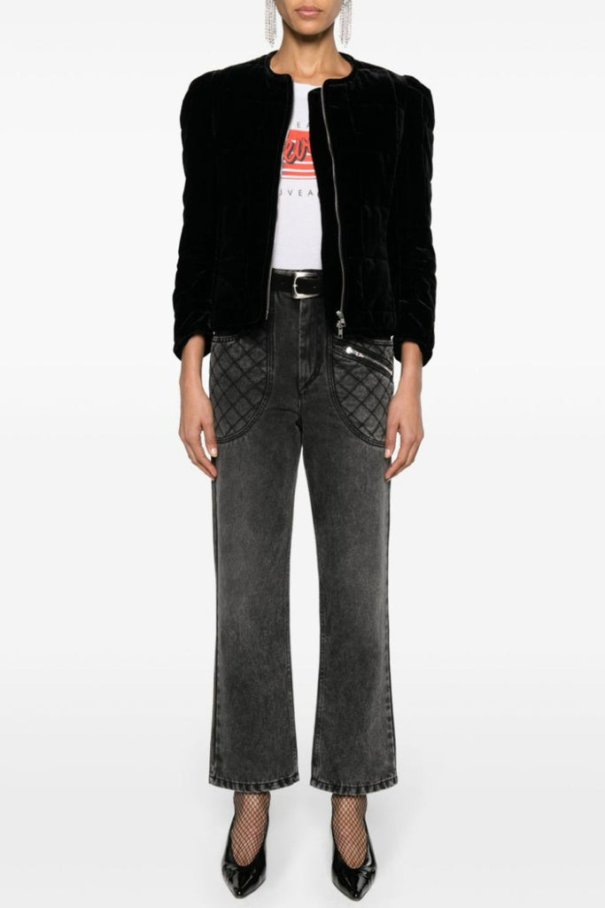 Stylish beautiful dress | Paula Velvet Quilted Jacket - Ideal for special occasions