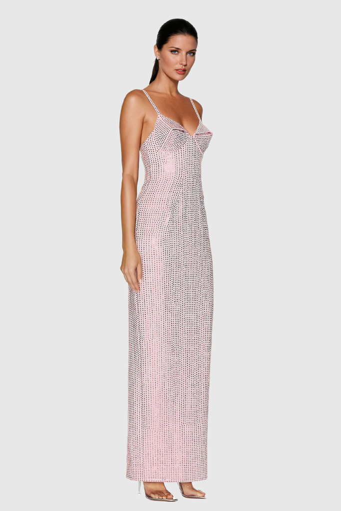 Pippa Rhinestone Spaghetti Maxi Dress - Stylish beautiful dress for special occasions | Buy Online