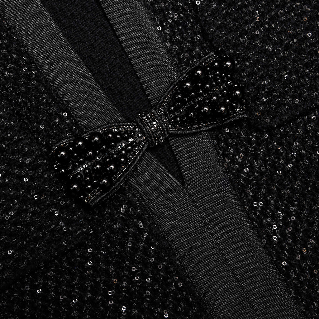 Shop  red dress - Perfect for special occasions | Isabella Black Sequin Knit Tailored Midi Dress