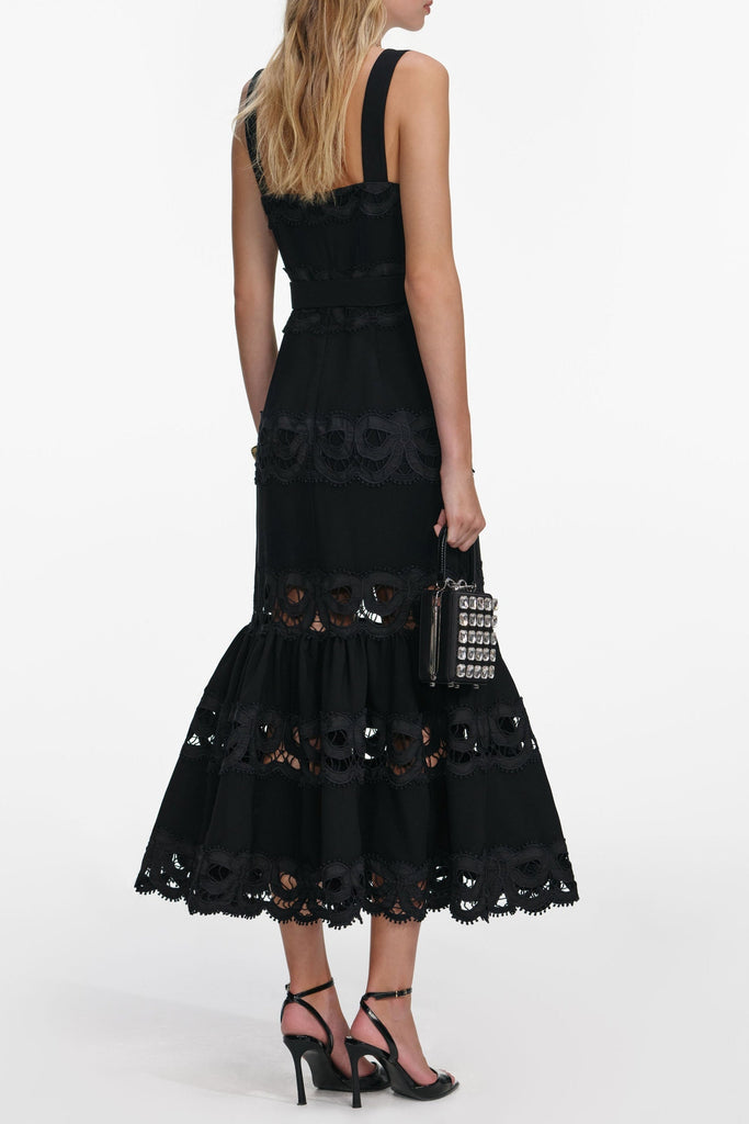 Shop  black dress - Perfect for special occasions | Mercedes Black Crepe Midi Dress