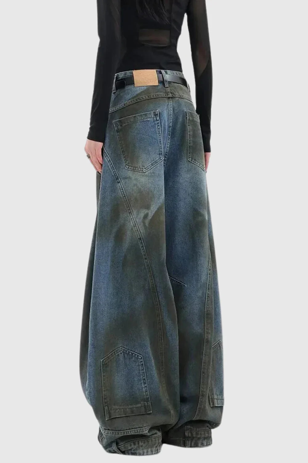 Raissa Deconstruct Torn Wide Jeans