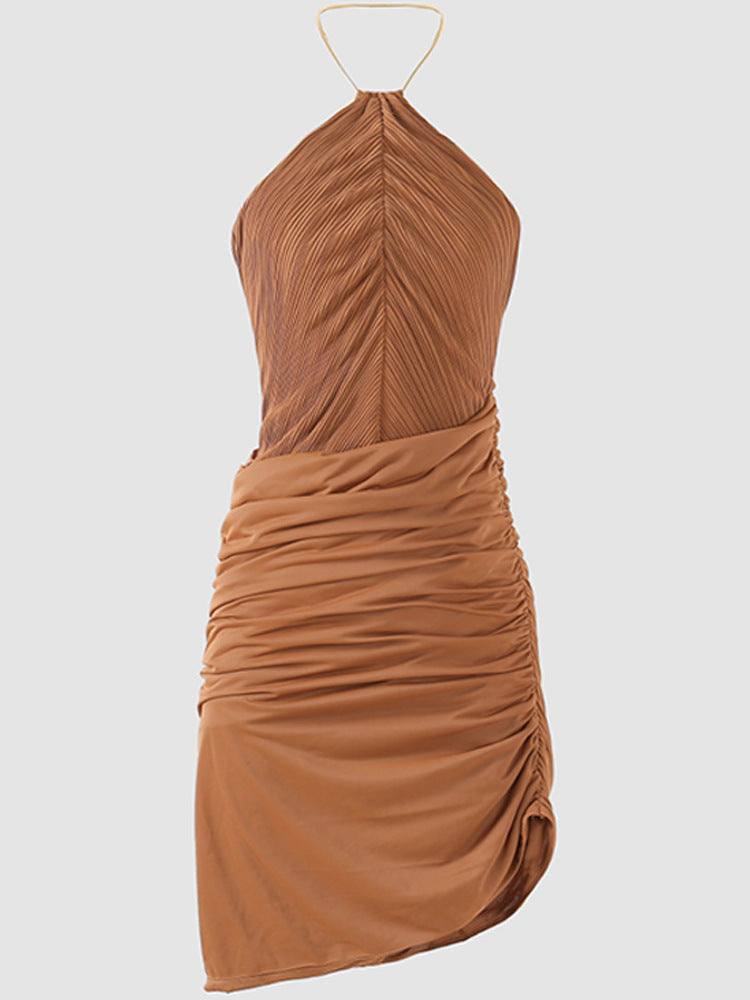 Stylish beautiful dress | Rankina Halter Asymmetric Dress - Ideal for special occasions