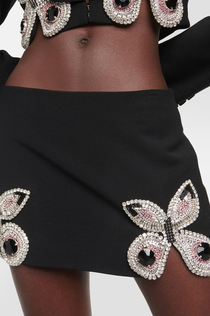 Regina Butterfly Rhinestone Skirt - Stylish beautiful dress for special occasions | Buy Online