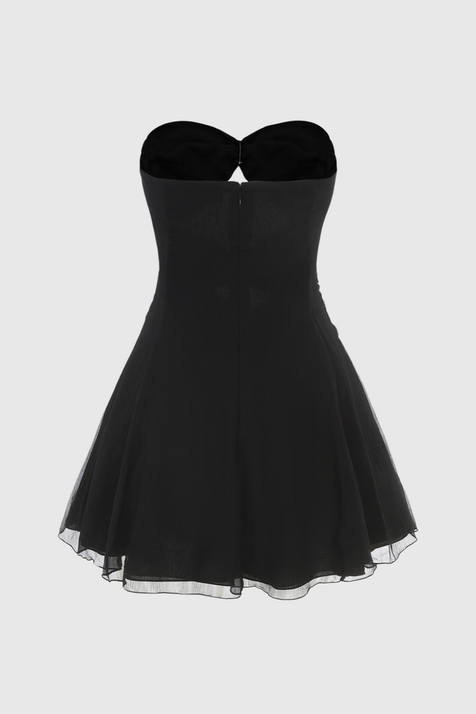 Shop  black dress - Perfect for special occasions | Rerynne Strapless Cutout Mini Dress - Black