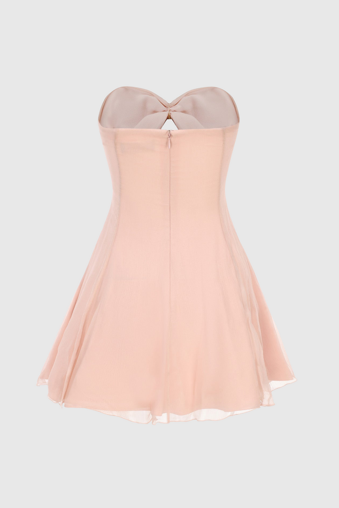 Stylish pink dress | Rerynne Strapless Cutout Mini Dress - Pink - Ideal for special occasions
