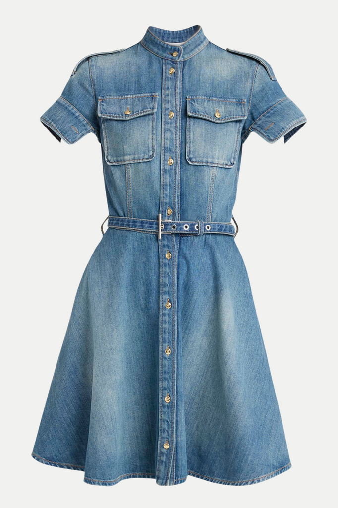 Stylish beautiful dress | Rigby Belted Denim Mini Dress - Ideal for special occasions
